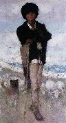 Nicolae Grigorescu Young Shepherd with his Dog Norge oil painting reproduction